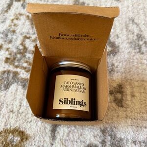 Siblings Palo Santo Marshmallow Burnt Sugar Candle NEW